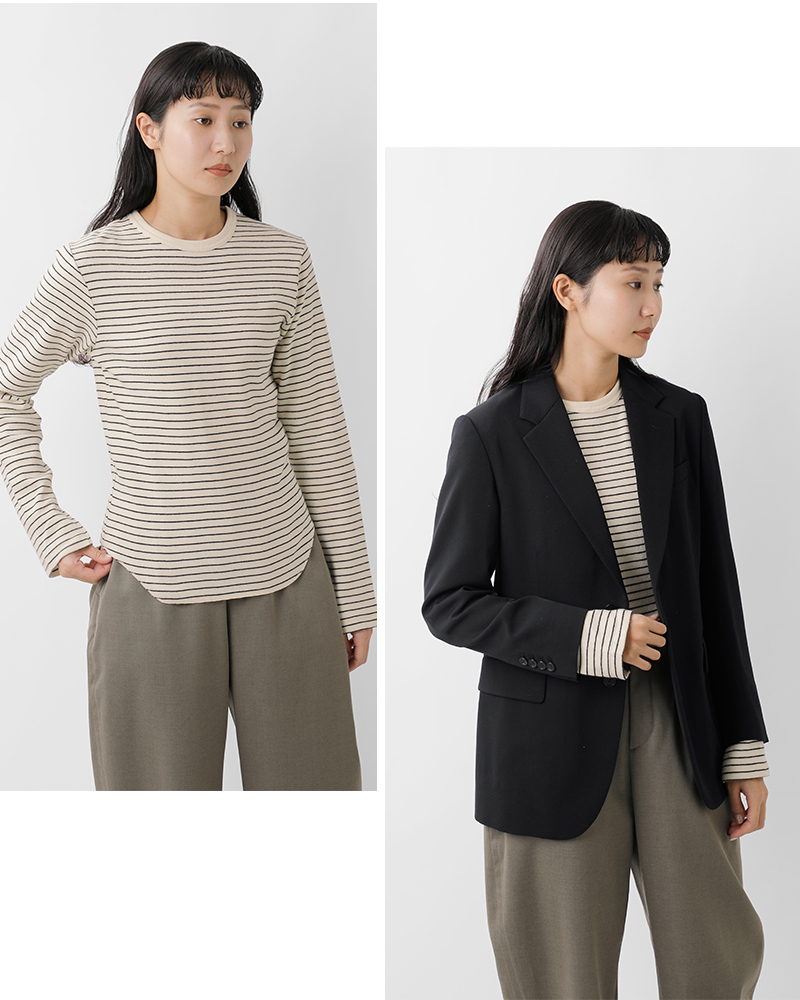 Healthknit(ヘルスニット)クラシックフライスクルーネック長袖Tシャツ53019