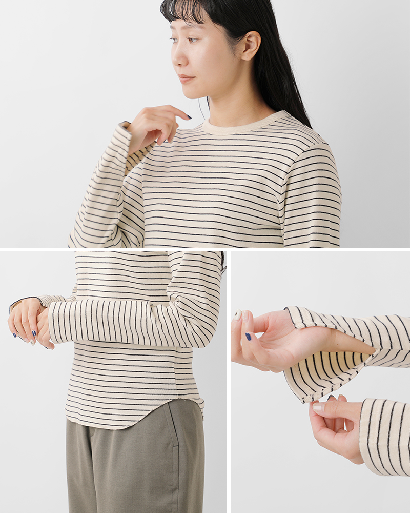 Healthknit(ヘルスニット)クラシックフライスクルーネック長袖Tシャツ53019