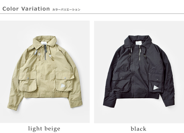 and wander(アンドワンダー)撥水ライトジャケット“waterrepellentlightjacket2”574-5281050