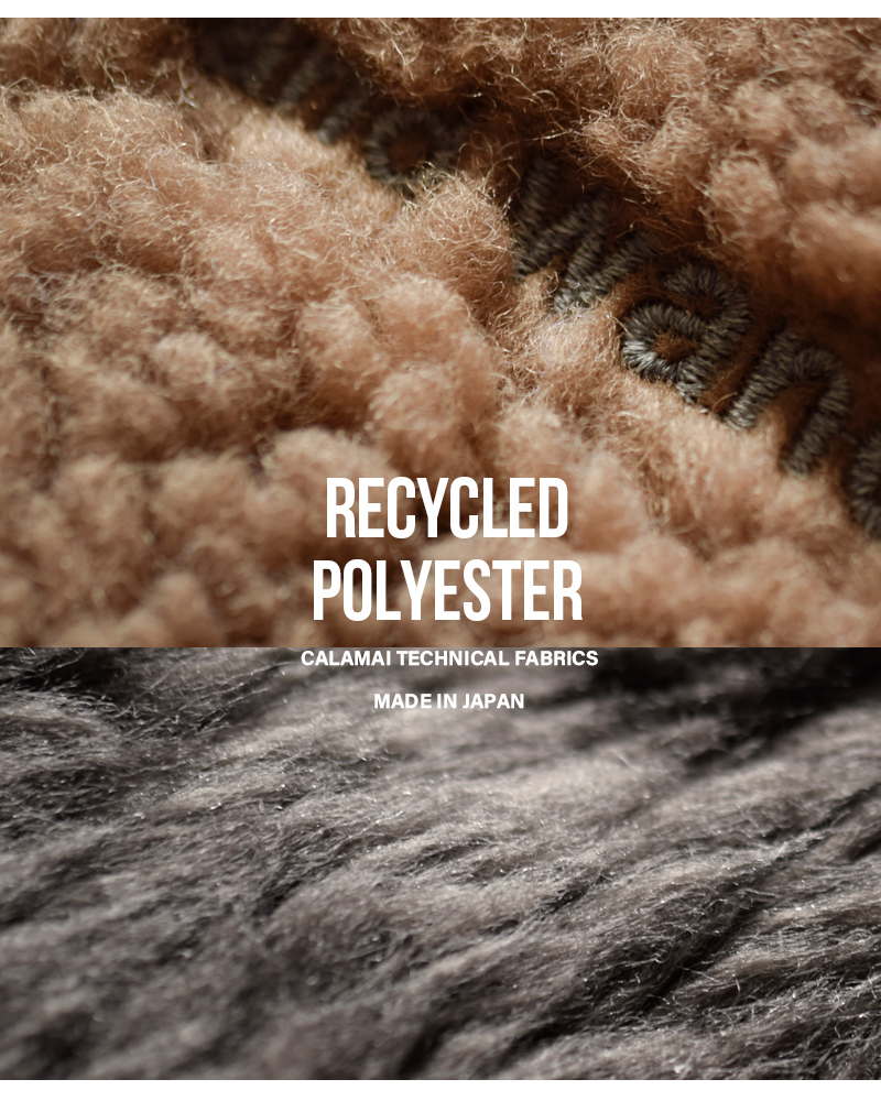 and wanderミックス ボア ベスト “Mix boa vest” 574-5281058