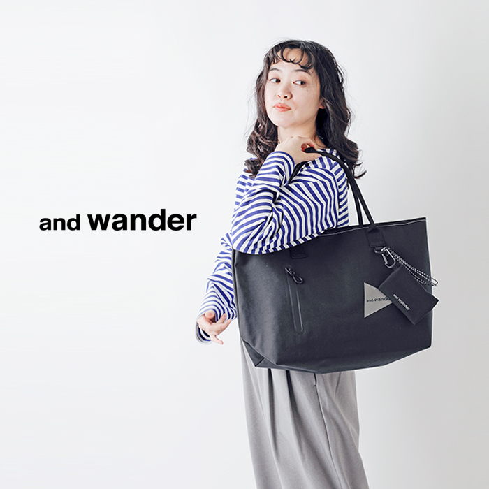 and wander(アンドワンダー)防水トートバッグ“PE/COtotebag”574-5985224