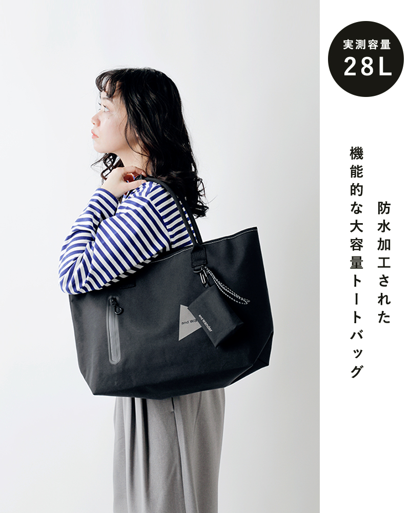 and wander(アンドワンダー)防水トートバッグ“PE/COtotebag”574-5985224