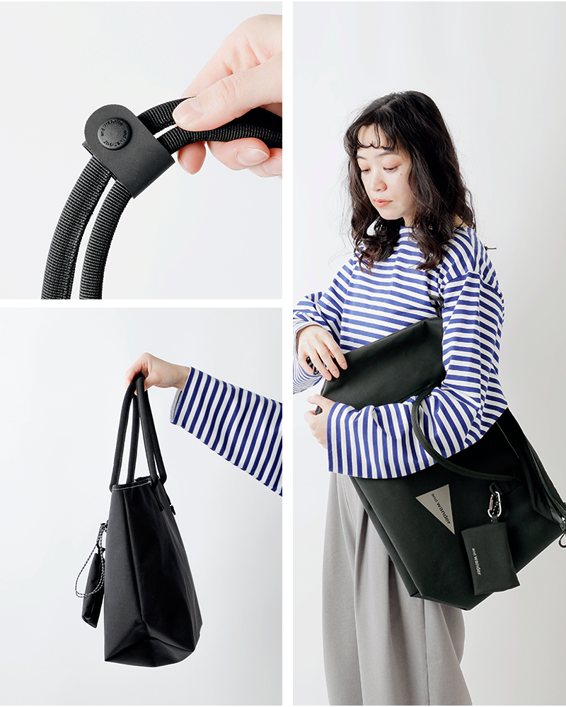 and wander(アンドワンダー)防水トートバッグ“PE/COtotebag”574-5985224