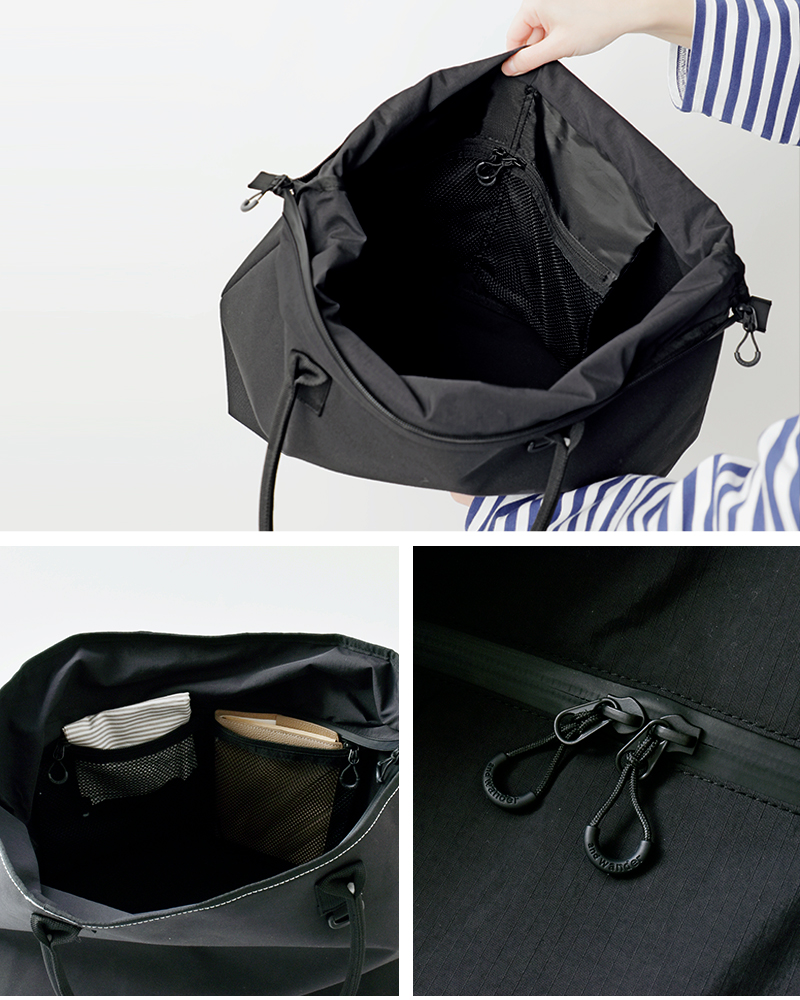 and wander(アンドワンダー)防水トートバッグ“PE/COtotebag”574-5985224