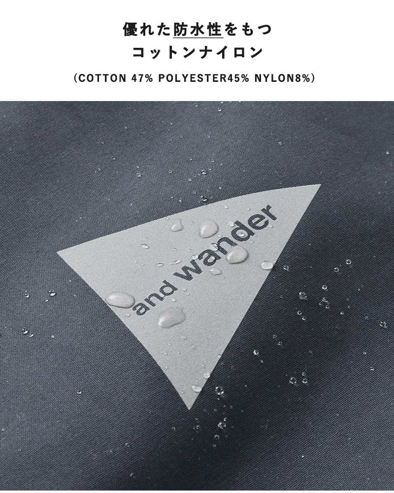 and wander(アンドワンダー)防水トートバッグ“PE/COtotebag”574-5985224