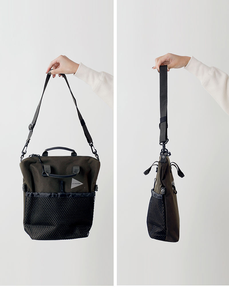 and wander(アンドワンダー)防水2wayショルダーバッグ“PE/CO2waybag”574-5985225