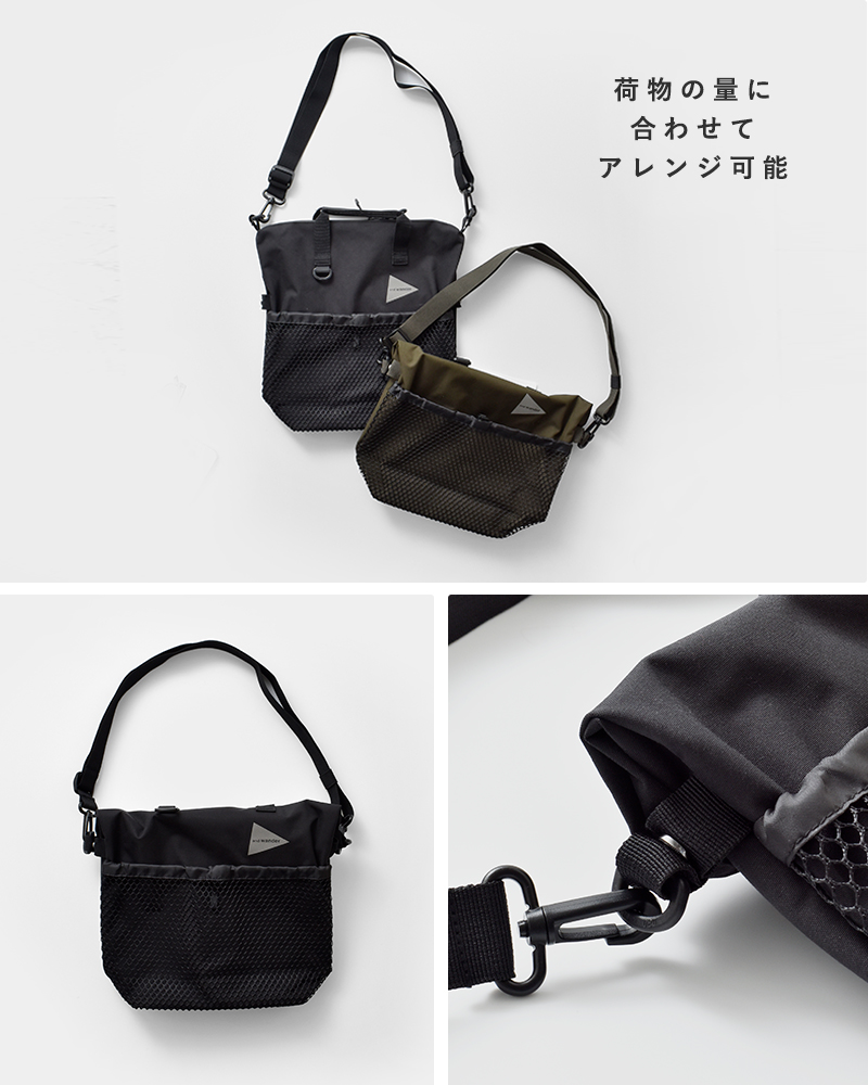 and wander(アンドワンダー)防水2wayショルダーバッグ“PE/CO2waybag”574-5985225
