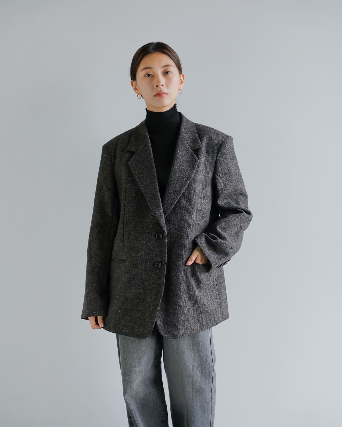 anuke(アンヌーク)ヘリンボーンウールジャケット “Herringbone Wool Jacket” 62520107