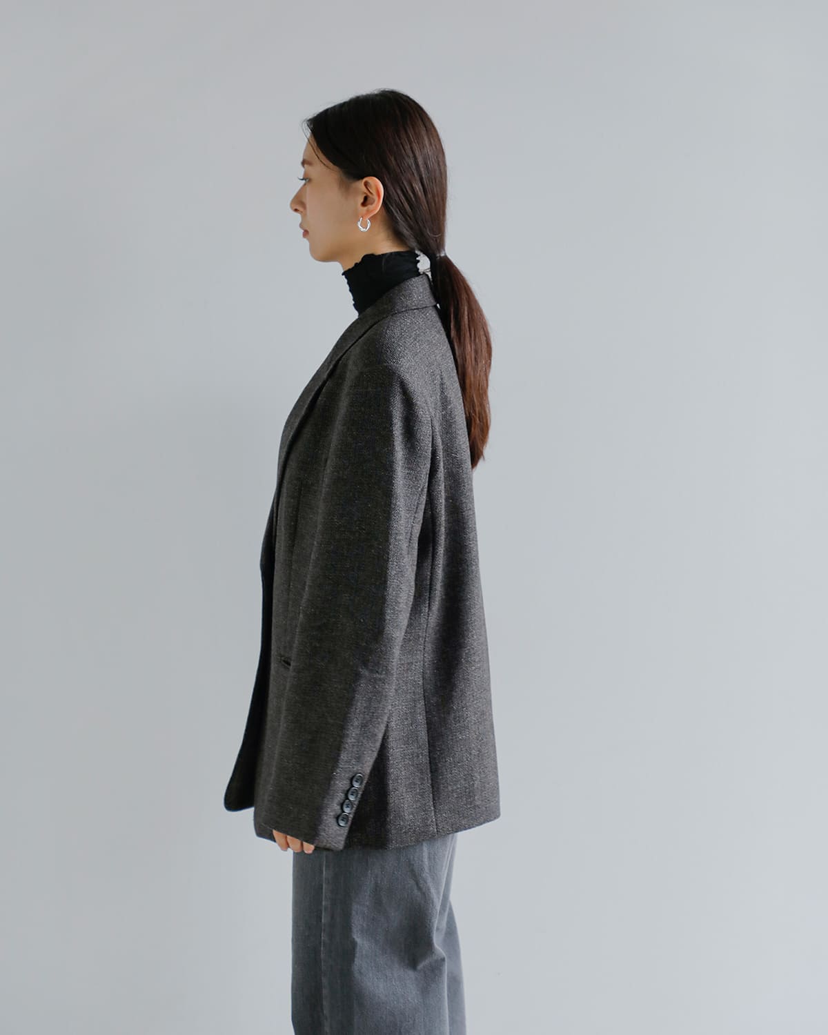 anuke(アンヌーク)ヘリンボーンウールジャケット “Herringbone Wool Jacket” 62520107