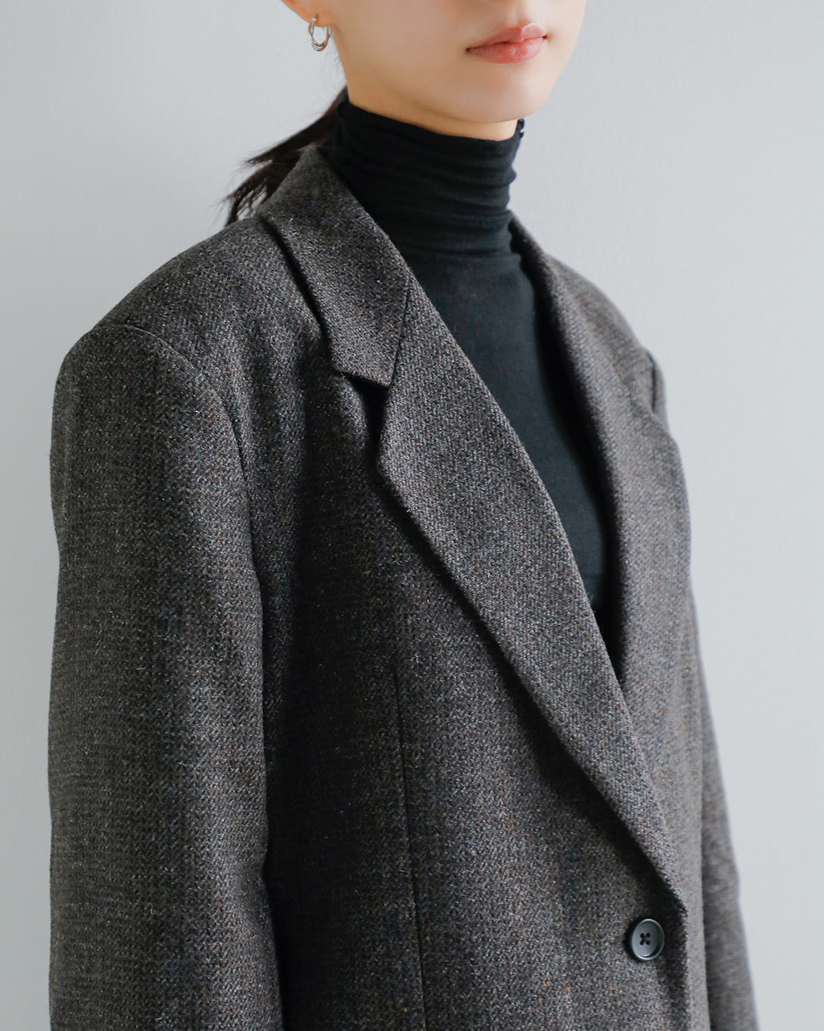 anuke(アンヌーク)ヘリンボーンウールジャケット “Herringbone Wool Jacket” 62520107