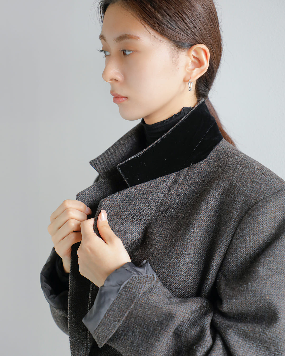 anuke(アンヌーク)ヘリンボーンウールジャケット “Herringbone Wool Jacket” 62520107