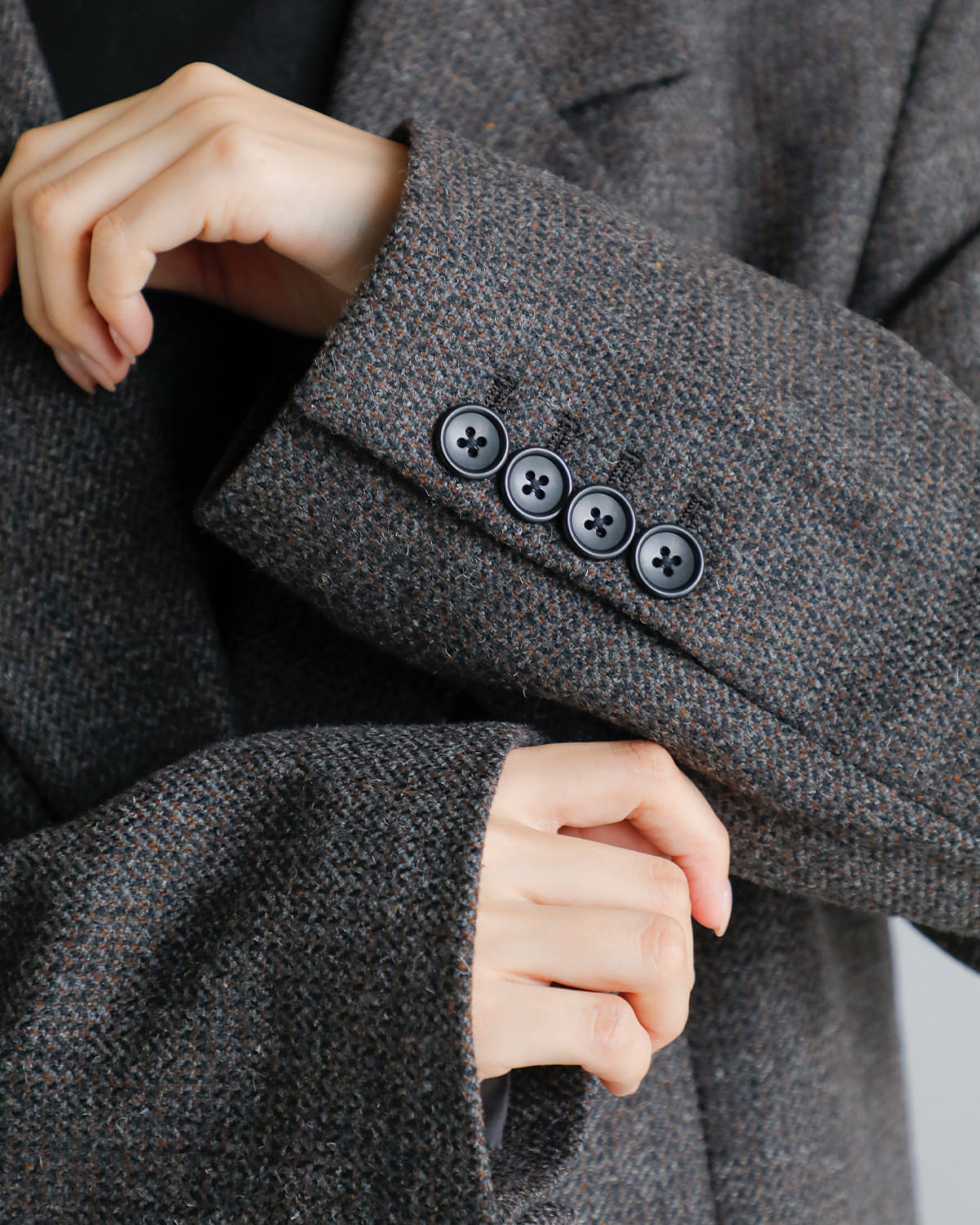 anuke(アンヌーク)ヘリンボーンウールジャケット “Herringbone Wool Jacket” 62520107