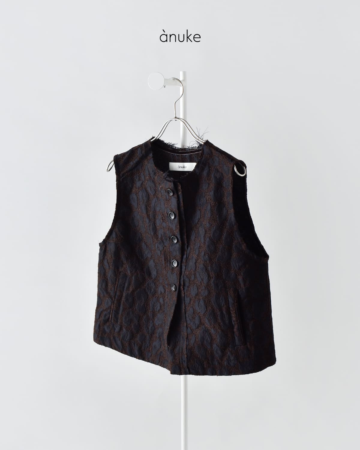 anuke(アンヌーク)レオパード ジャガード ベスト “Leopard Jacquard Vest”62520111