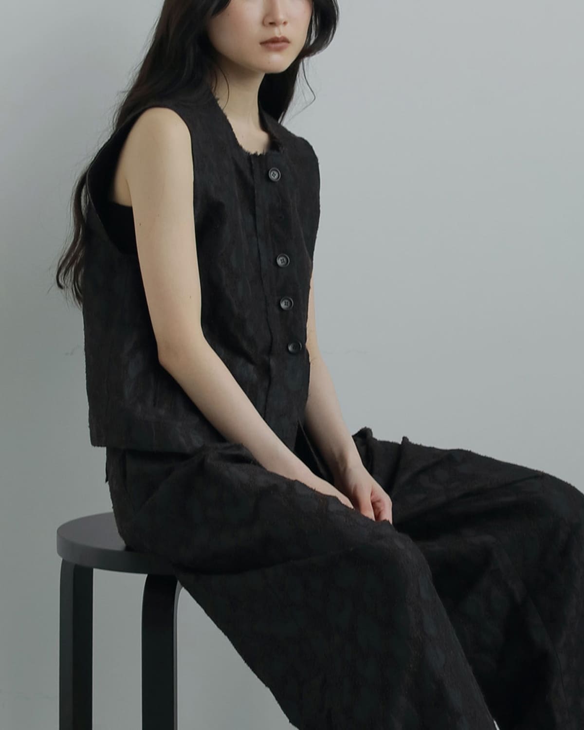 anuke(アンヌーク)レオパードジャガードベスト “Leopard Jacquard Vest” 62520111