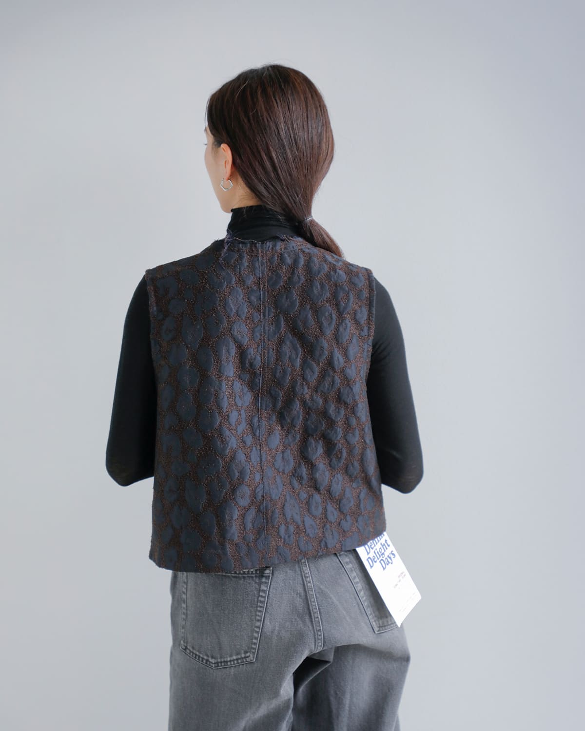 anuke(アンヌーク)レオパードジャガードベスト “Leopard Jacquard Vest” 62520111