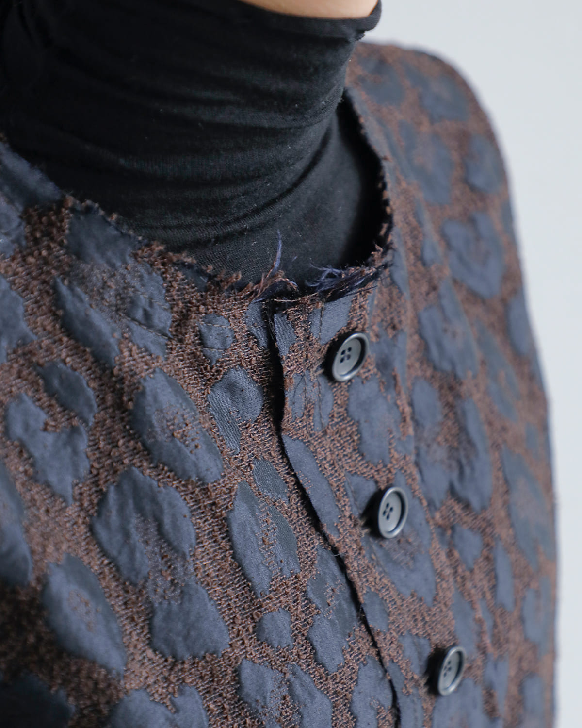 anuke(アンヌーク)レオパードジャガードベスト “Leopard Jacquard Vest” 62520111