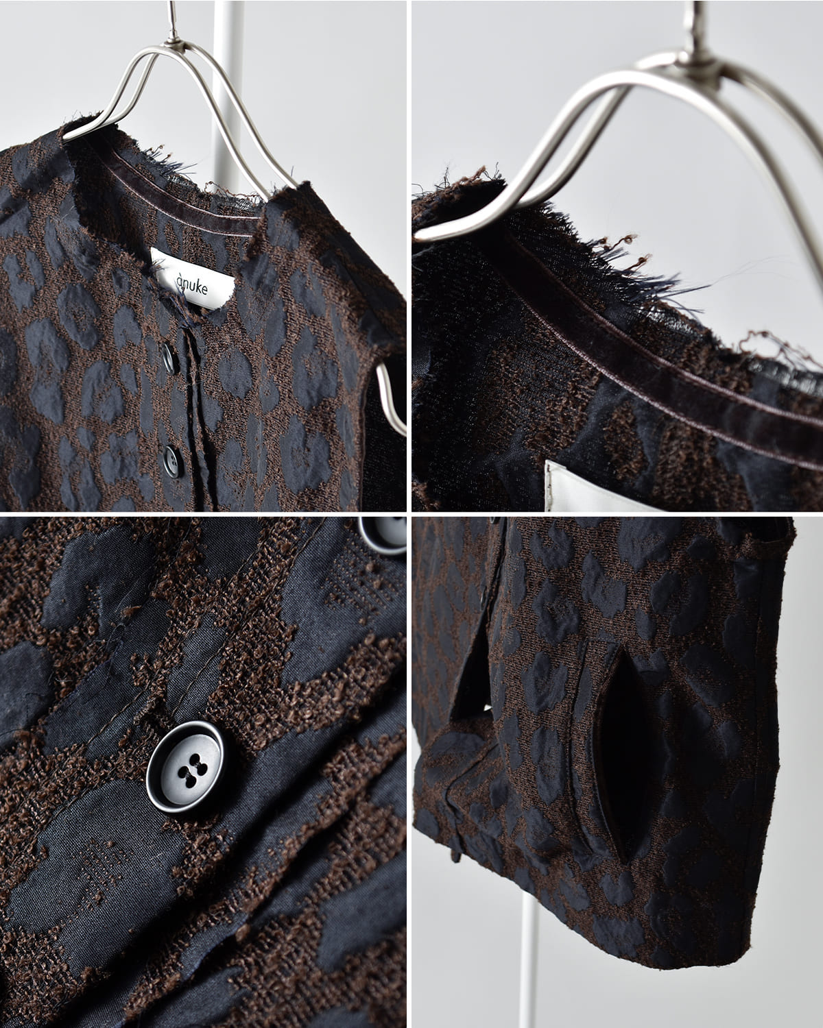 anuke(アンヌーク)レオパードジャガードベスト “Leopard Jacquard Vest” 62520111