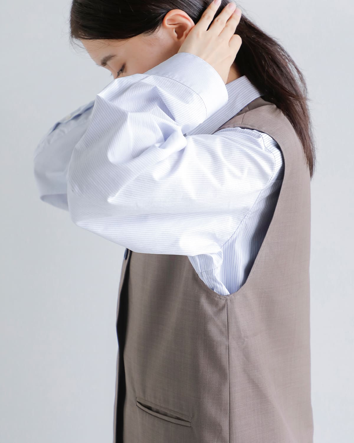 anuke(アンヌーク)Vネックステッチベスト “Vneck Stitch Vest” 62520112