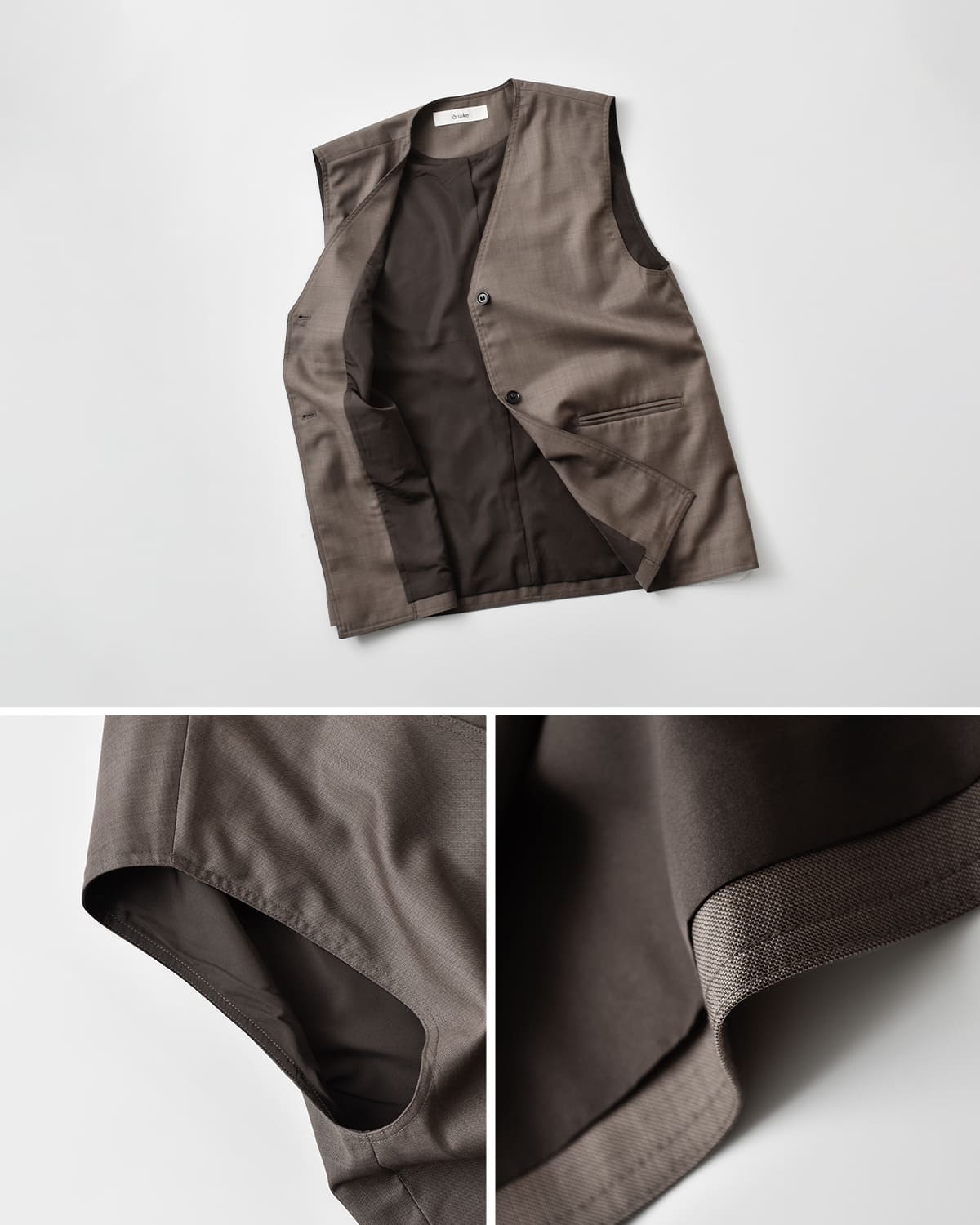 anuke(アンヌーク)Vネックステッチベスト “Vneck Stitch Vest” 62520112