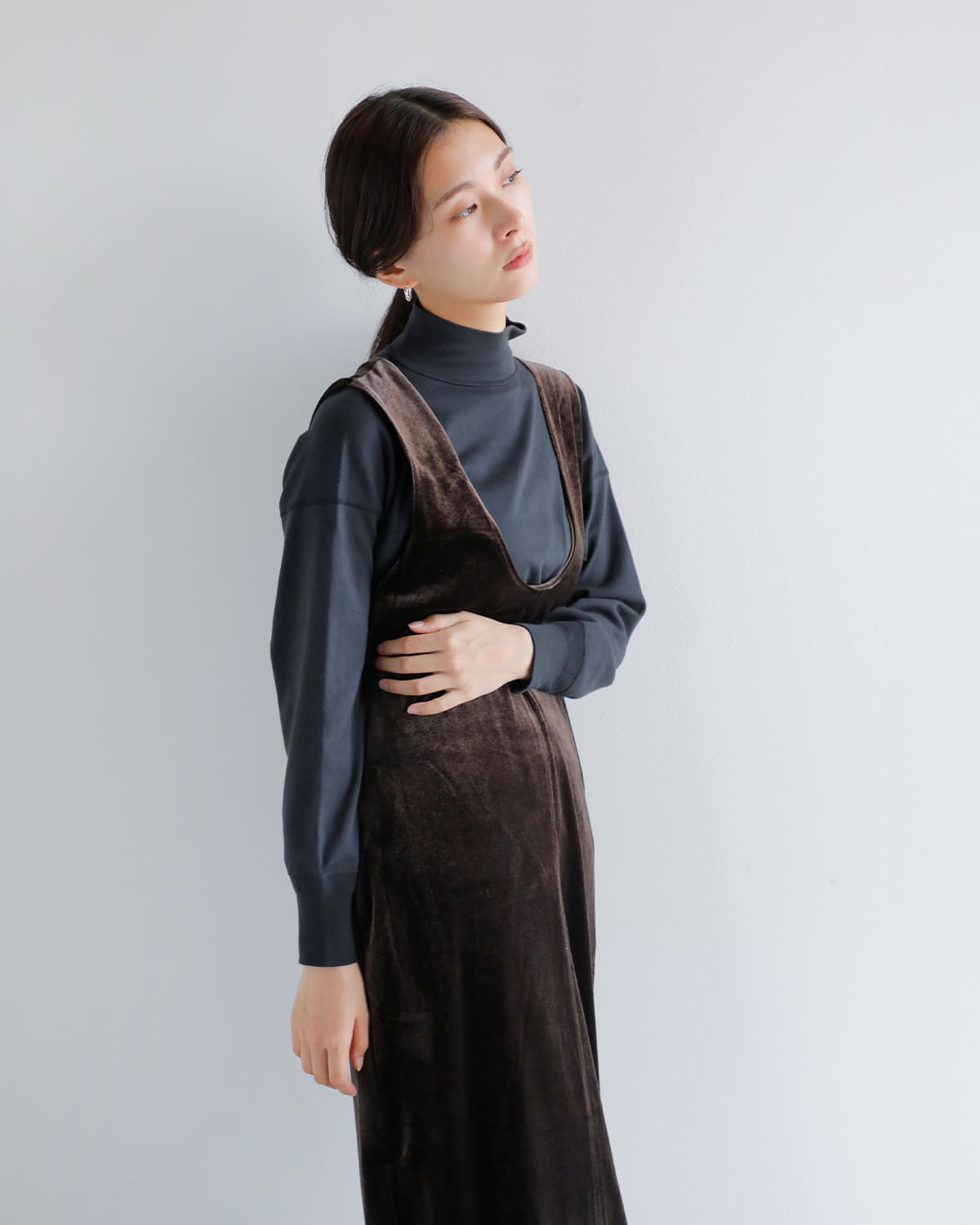 【本日限定値下げ】anuke Velour Uneck Onepiece Velour Uneck Onepiece（ワンピース）｜anuke（アンヌーク）の
