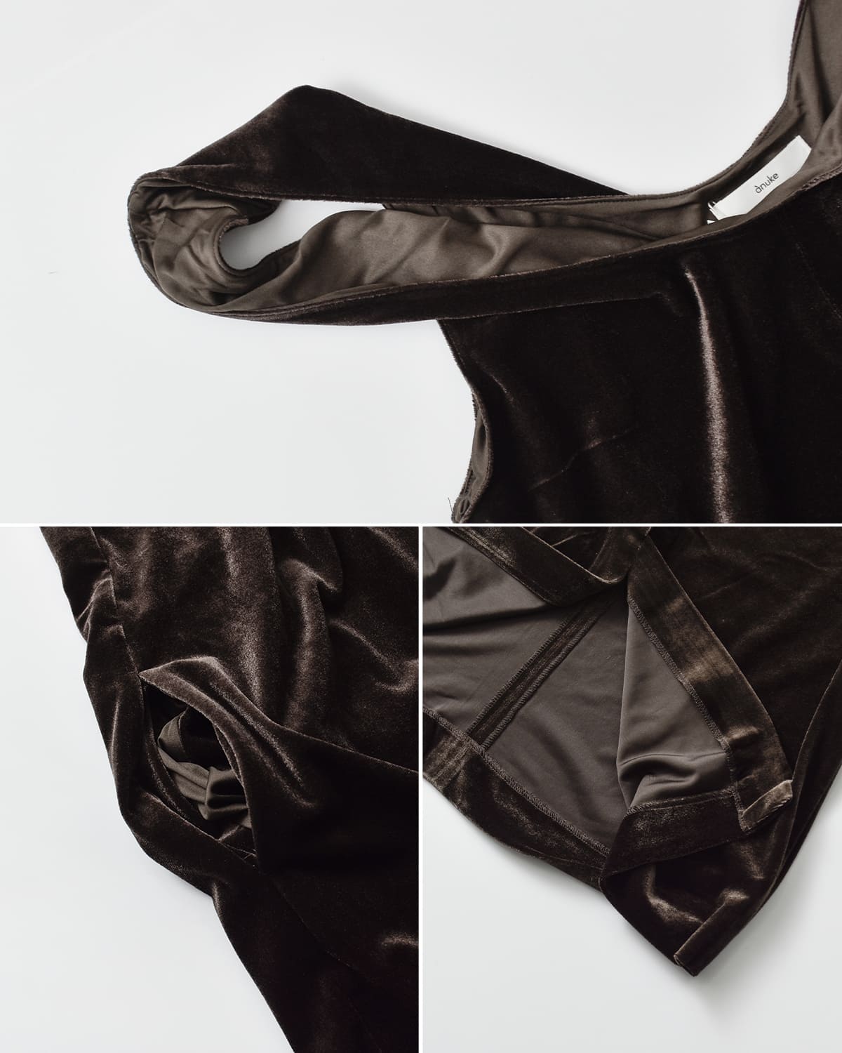 anuke アンヌーク ベロア Uネック ワンピース “Velour Uneck