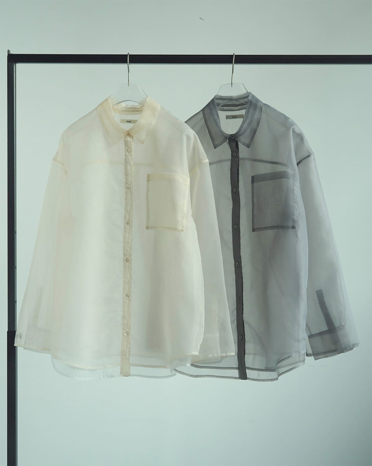 anuke(アンヌーク)シアーレイヤードシャツ “Sheer Layered Shirts” 62520419