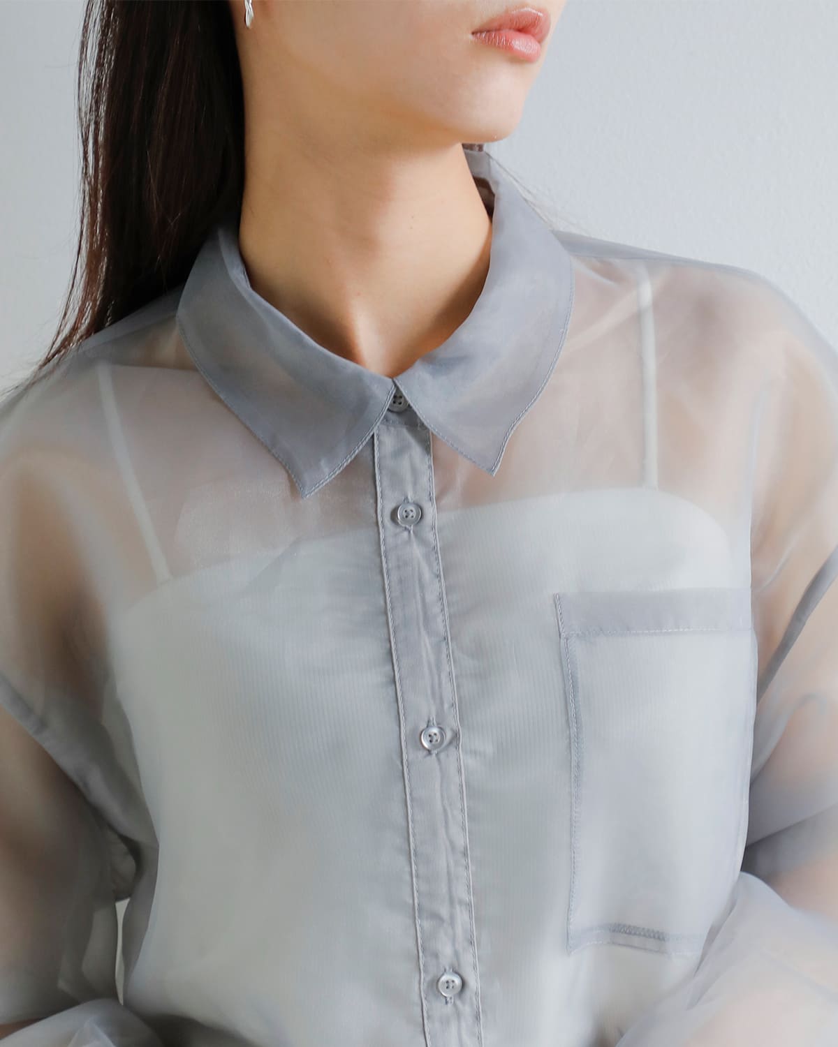 anuke(アンヌーク)シアーレイヤードシャツ “Sheer Layered Shirts” 62520419