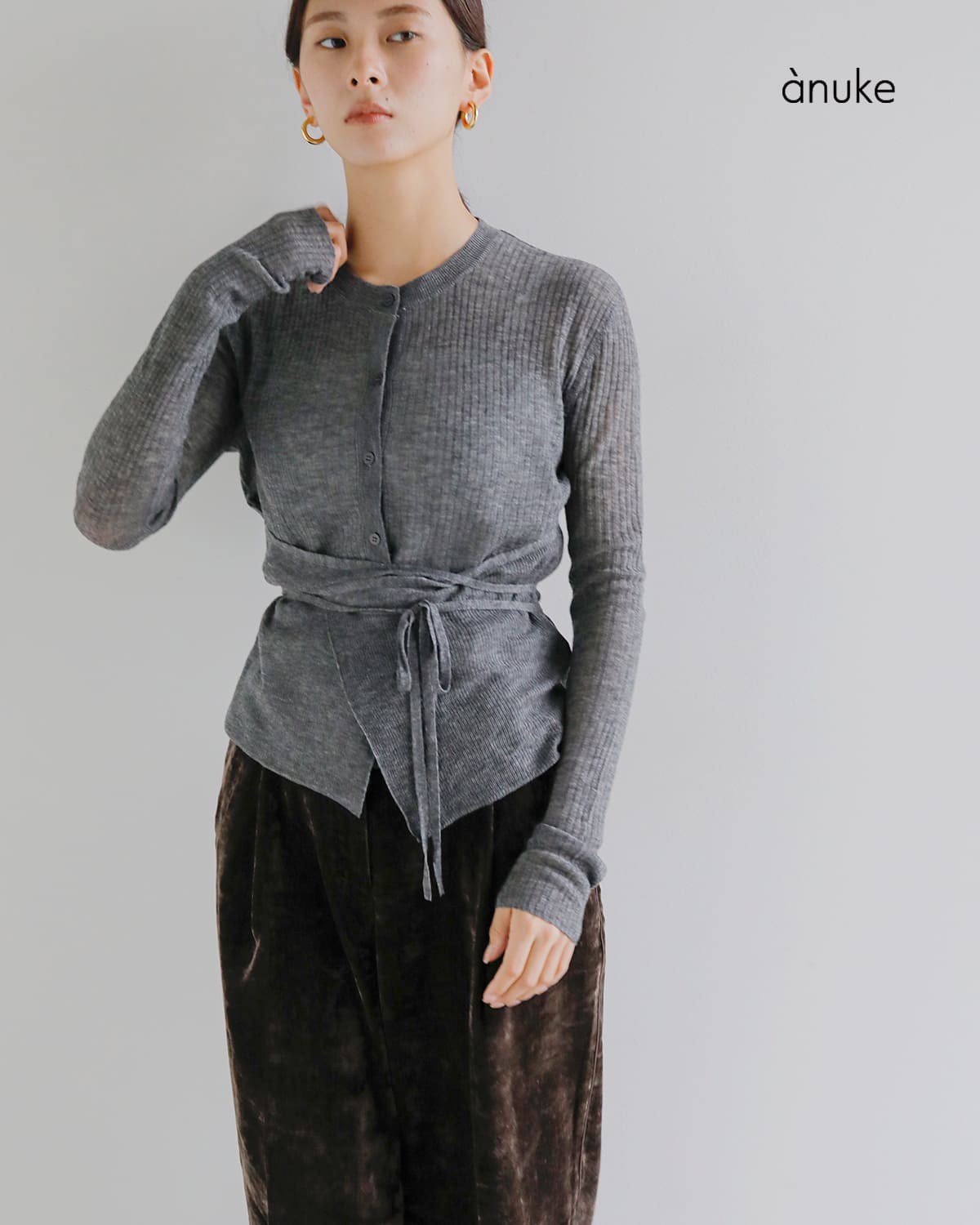 anuke(アンヌーク)ウール カシュクール カーディガン “Wool Cachecoeur Cardigan”62520502