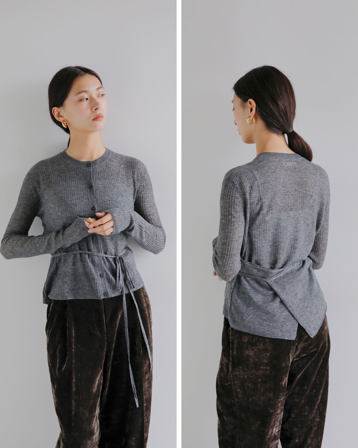 anuke(アンヌーク)ウールカシュクールカーディガン “Wool Cachecoeur Cardigan” 62520502