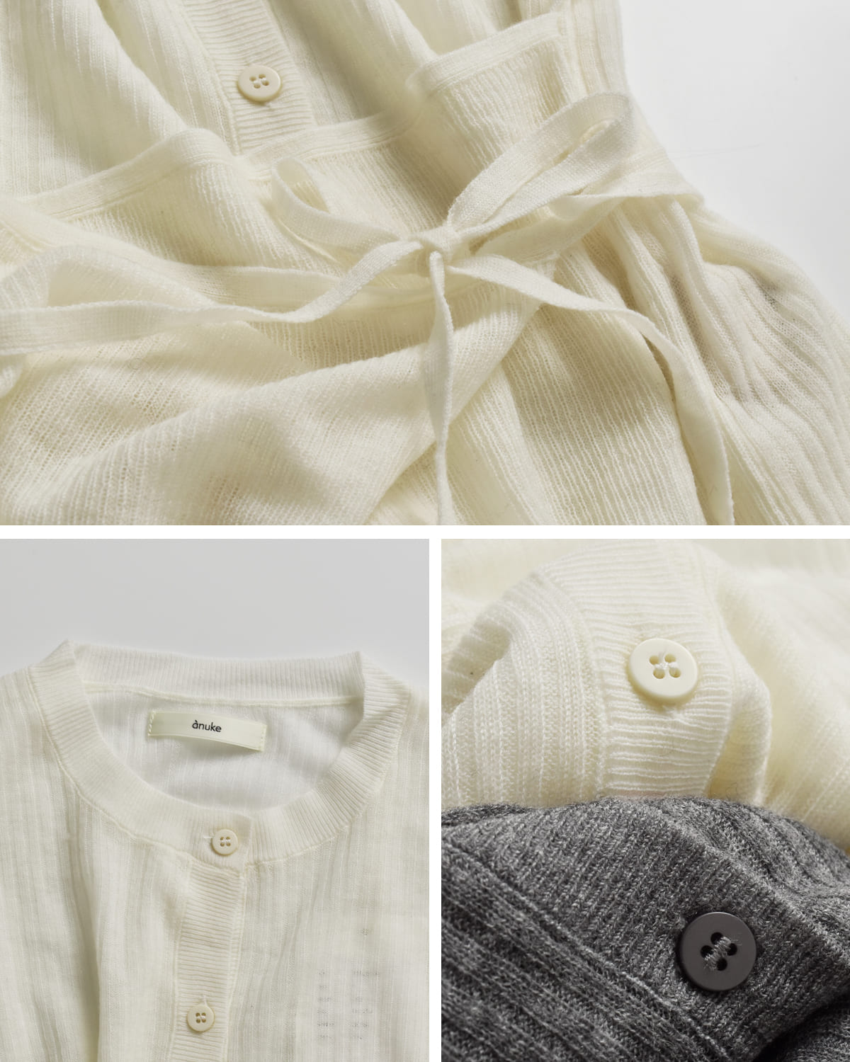 anuke(アンヌーク)ウールカシュクールカーディガン “Wool Cachecoeur Cardigan” 62520502