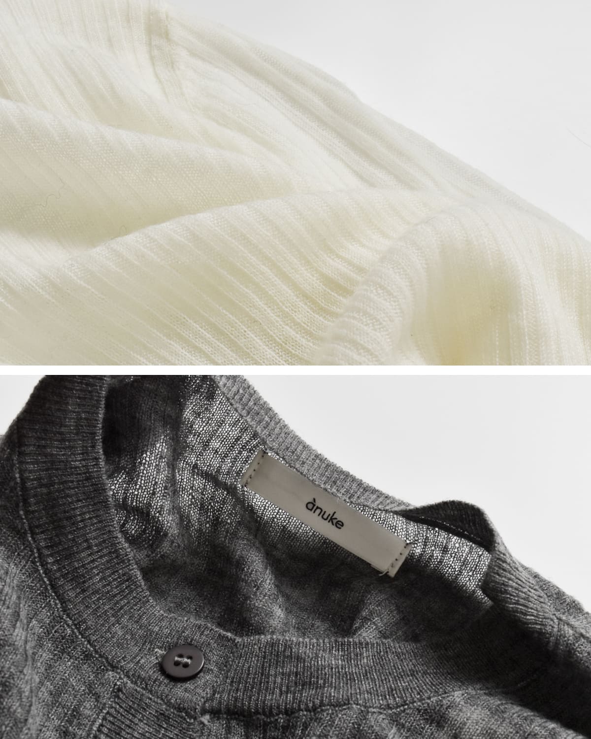 anuke(アンヌーク)ウールカシュクールカーディガン “Wool Cachecoeur Cardigan” 62520502