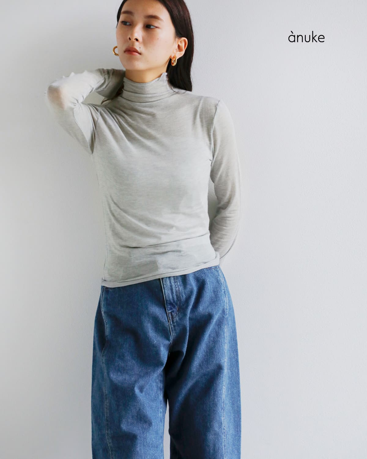 anuke(アンヌーク)カシミヤ シルク タートル トップス “Cashmeresilk Turtle Tops”62520616