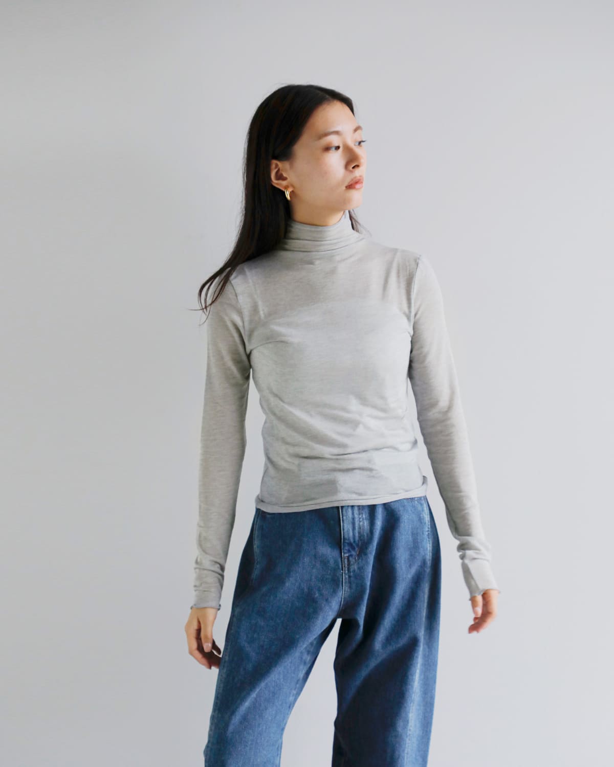 anuke(アンヌーク)カシミヤシルクタートルトップス “Cashmeresilk Turtle Tops” 62520616