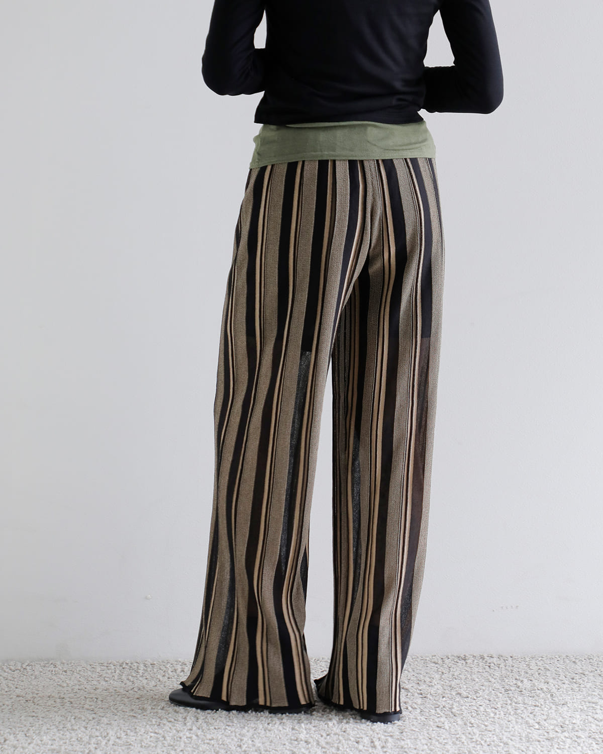 anuke アンヌーク ストライプ ニット パンツ “Stripe Knit Pants
