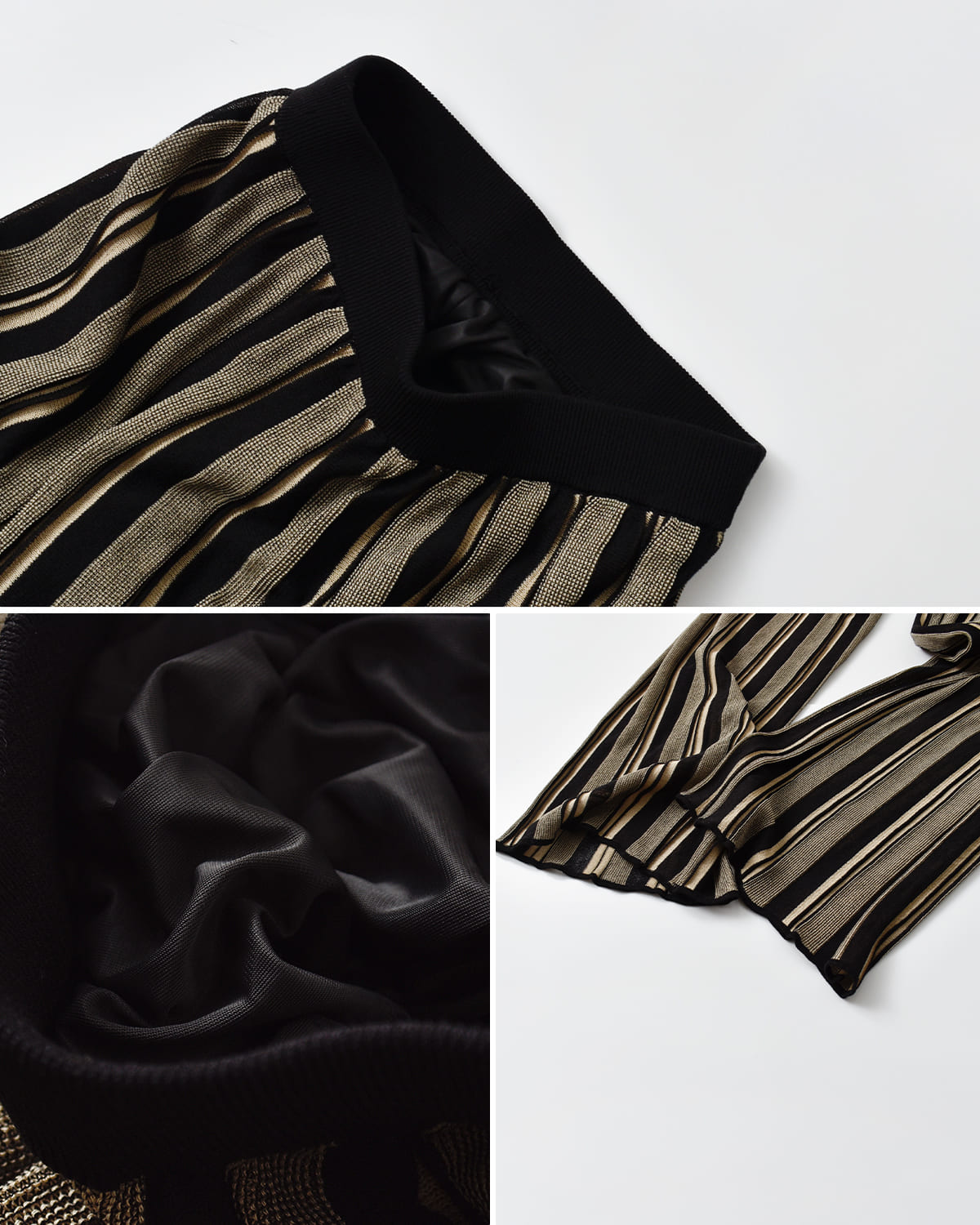 anuke(アンヌーク)ストライプニットパンツ “Stripe Knit Pants” 62520709