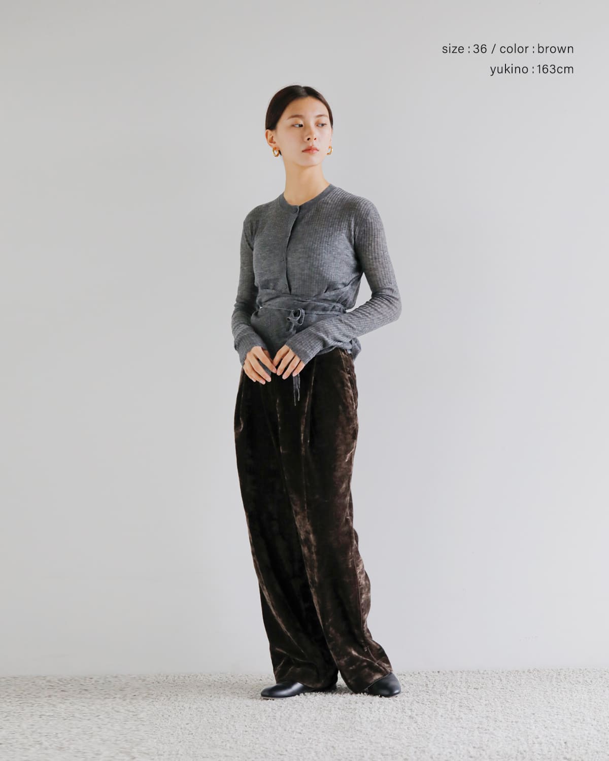 anuke(アンヌーク)ベルベットワイドパンツ “Velvet Wide Pants” 62520712