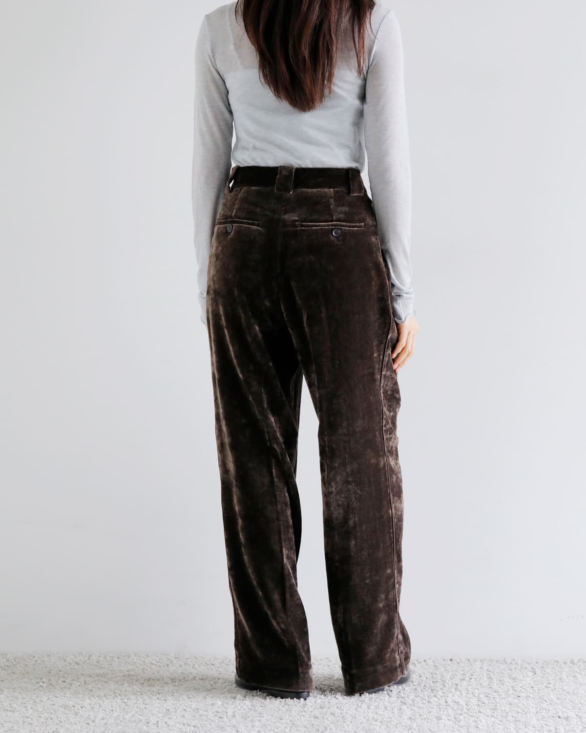 anuke(アンヌーク)ベルベットワイドパンツ “Velvet Wide Pants” 62520712