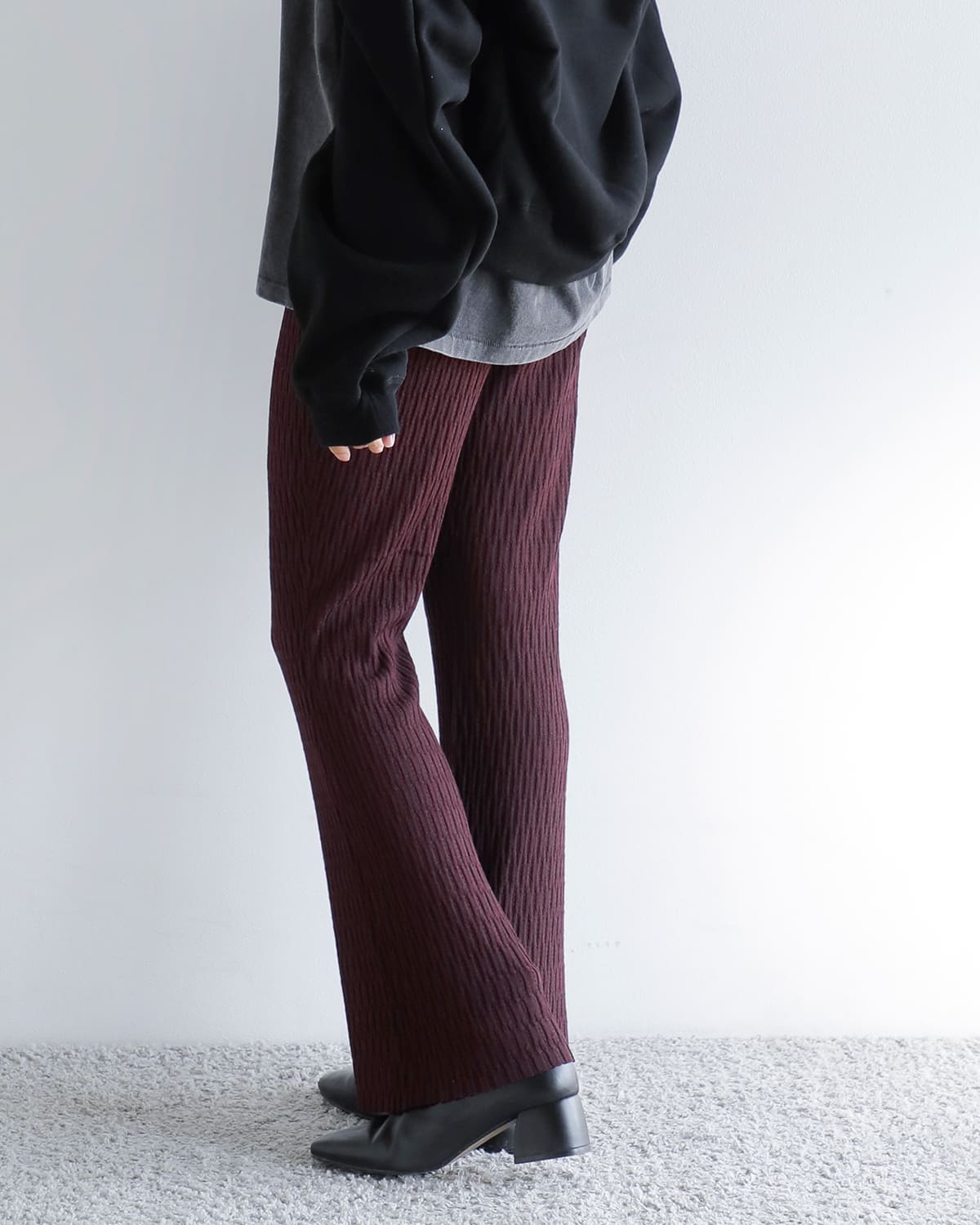 anuke(アンヌーク)ニットフレアレギンス “Knit Flare Leggings” 62520727