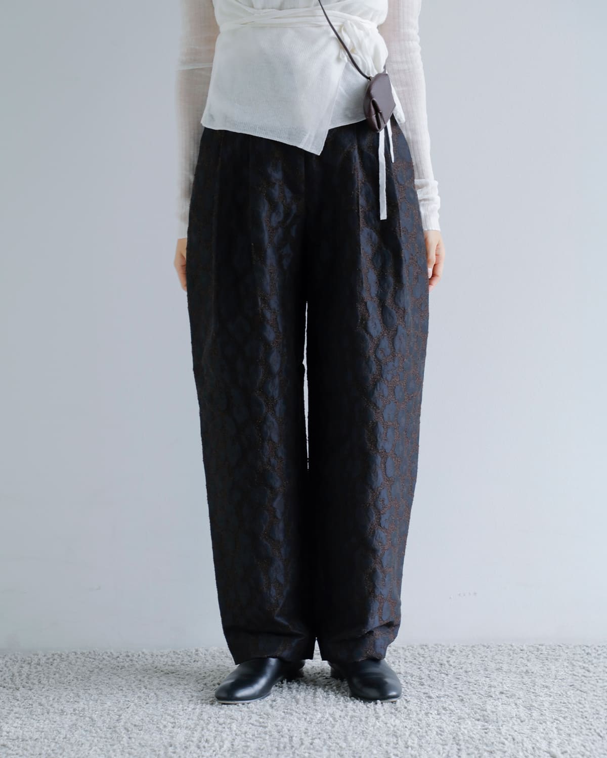 anuke(アンヌーク)レオパードジャガードパンツ “Leopard Jacquard Pants” 62520729