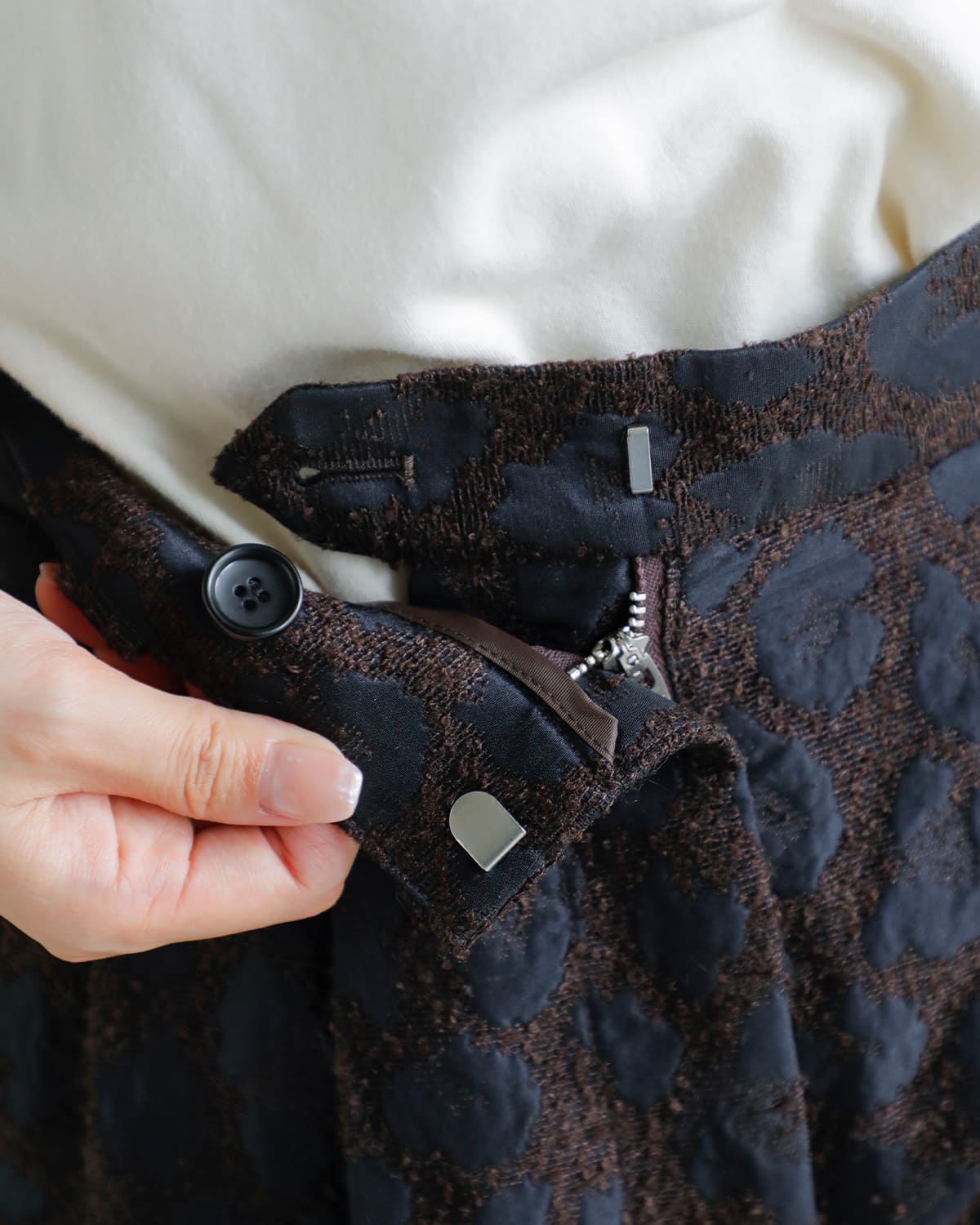 anuke(アンヌーク)レオパードジャガードパンツ “Leopard Jacquard Pants” 62520729