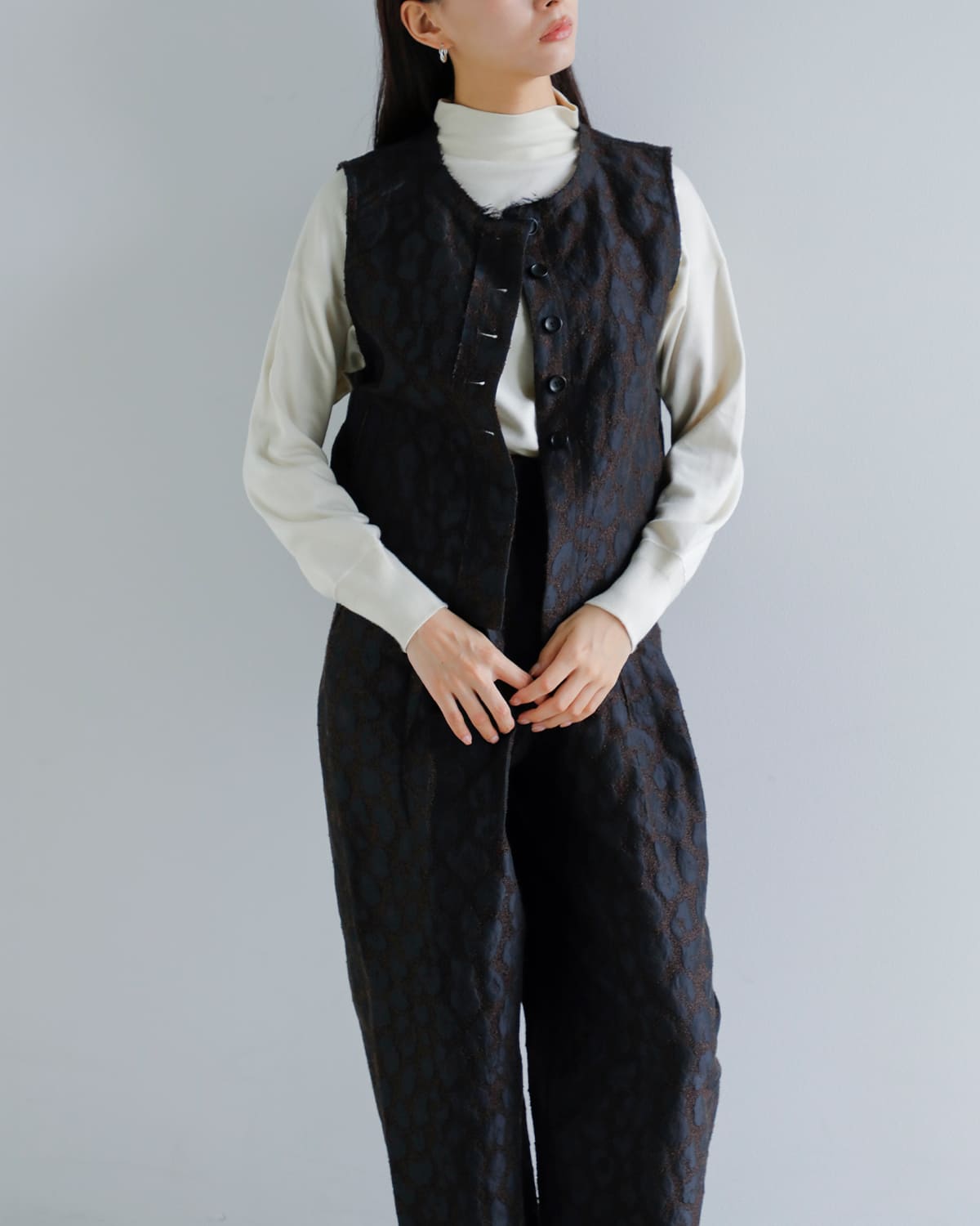 anuke(アンヌーク)レオパードジャガードパンツ “Leopard Jacquard Pants” 62520729