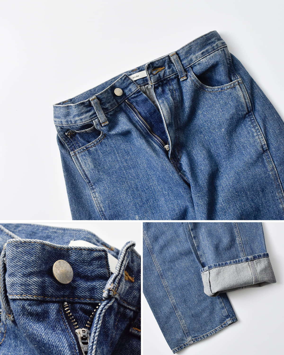 anuke(アンヌーク)パネルルーズデニムパンツ “Panel Loose Denim” 62521402