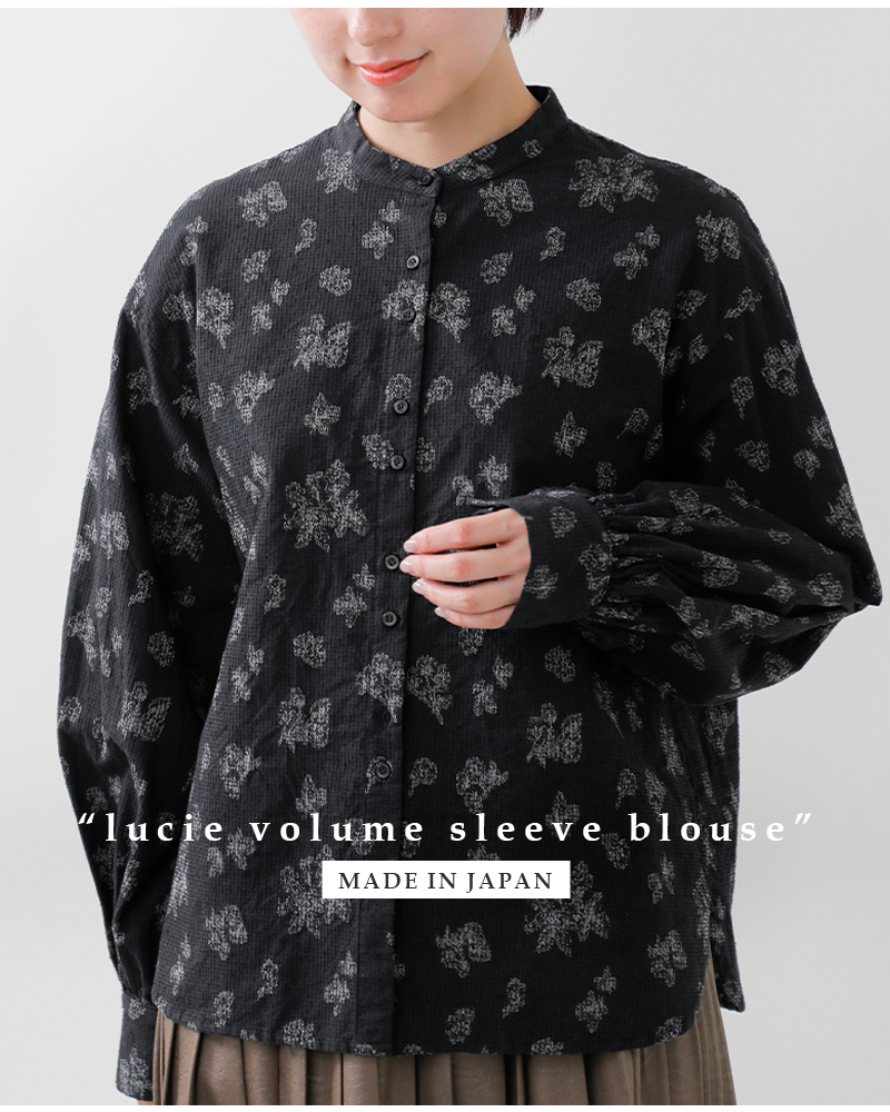 qiri(キリ)コットンシルクルーシーボリュームスリーブブラウス“lucievolumesleeveblouse”63-01-bl-010-25-2