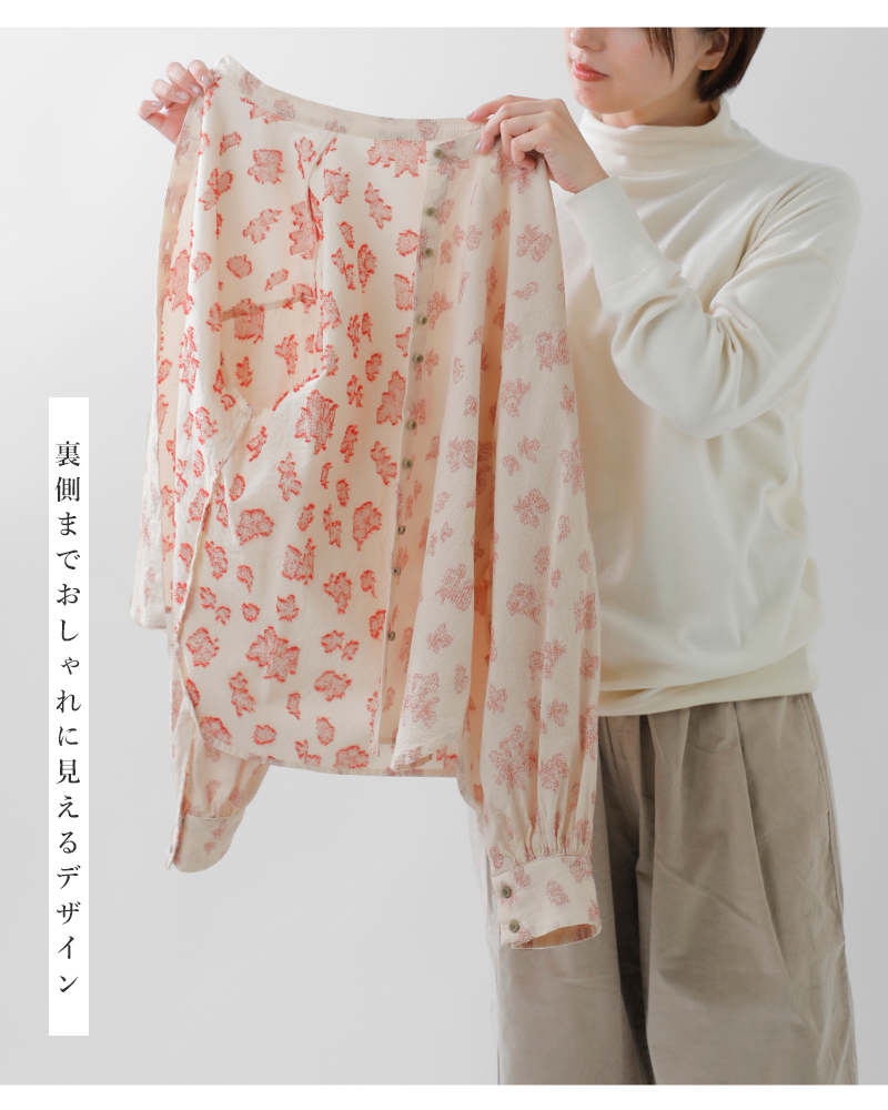 qiri(キリ)コットンシルクルーシーボリュームスリーブブラウス“lucievolumesleeveblouse”63-01-bl-010-25-2