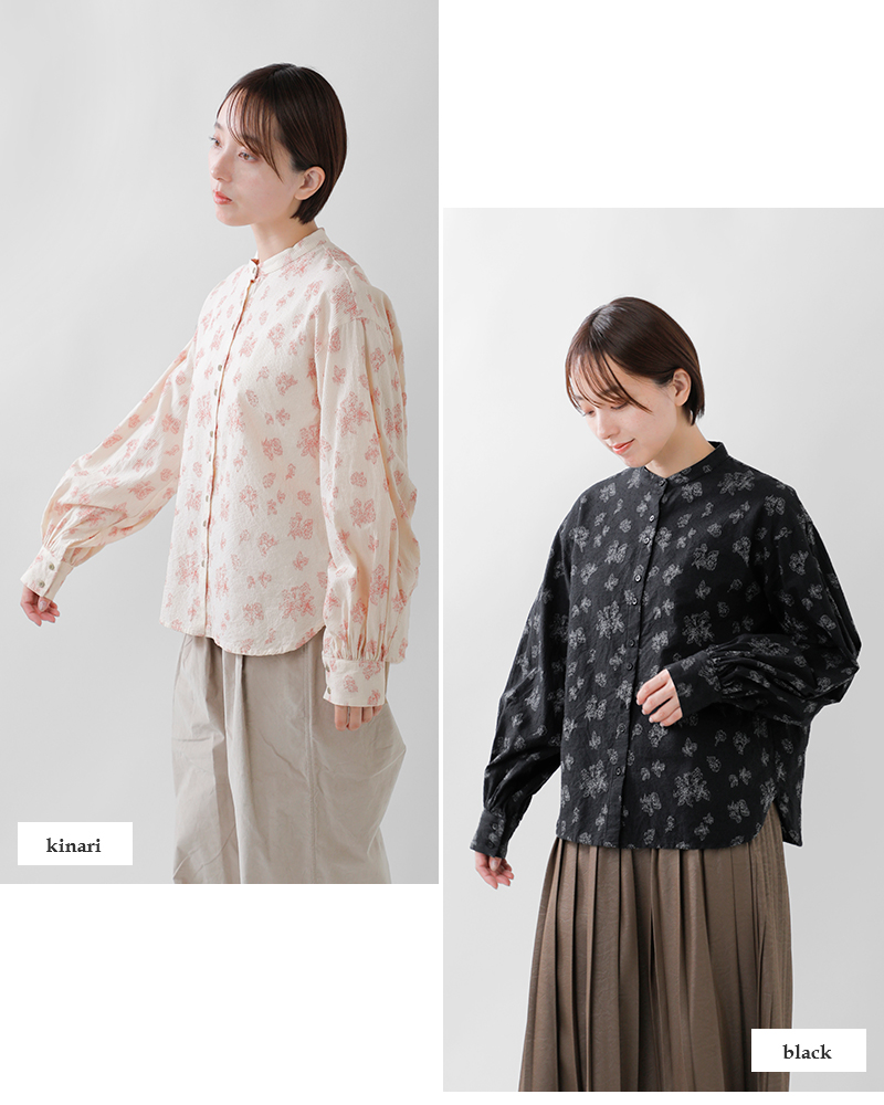 qiri(キリ)コットンシルクルーシーボリュームスリーブブラウス“lucievolumesleeveblouse”63-01-bl-010-25-2