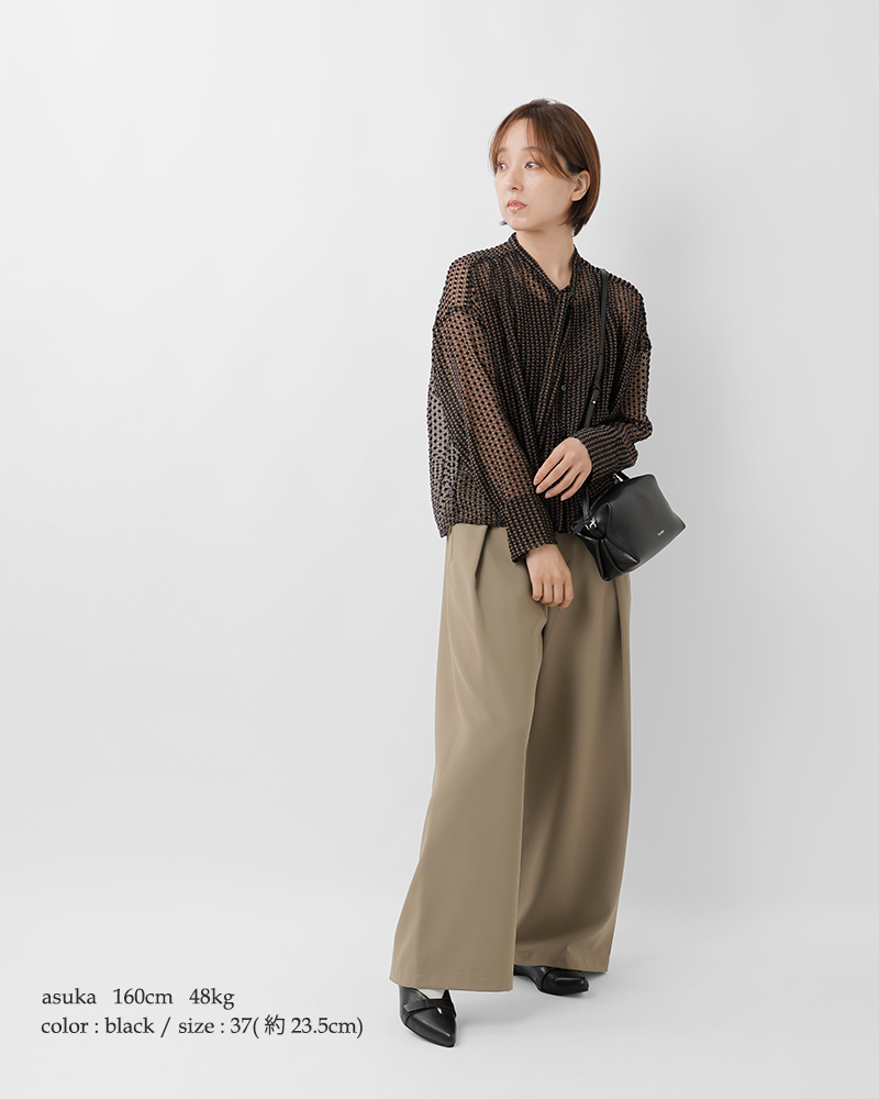 yuko imanishi+(ユウコイマニシプラス)パテントレザーカッティングベルトパンプス751116