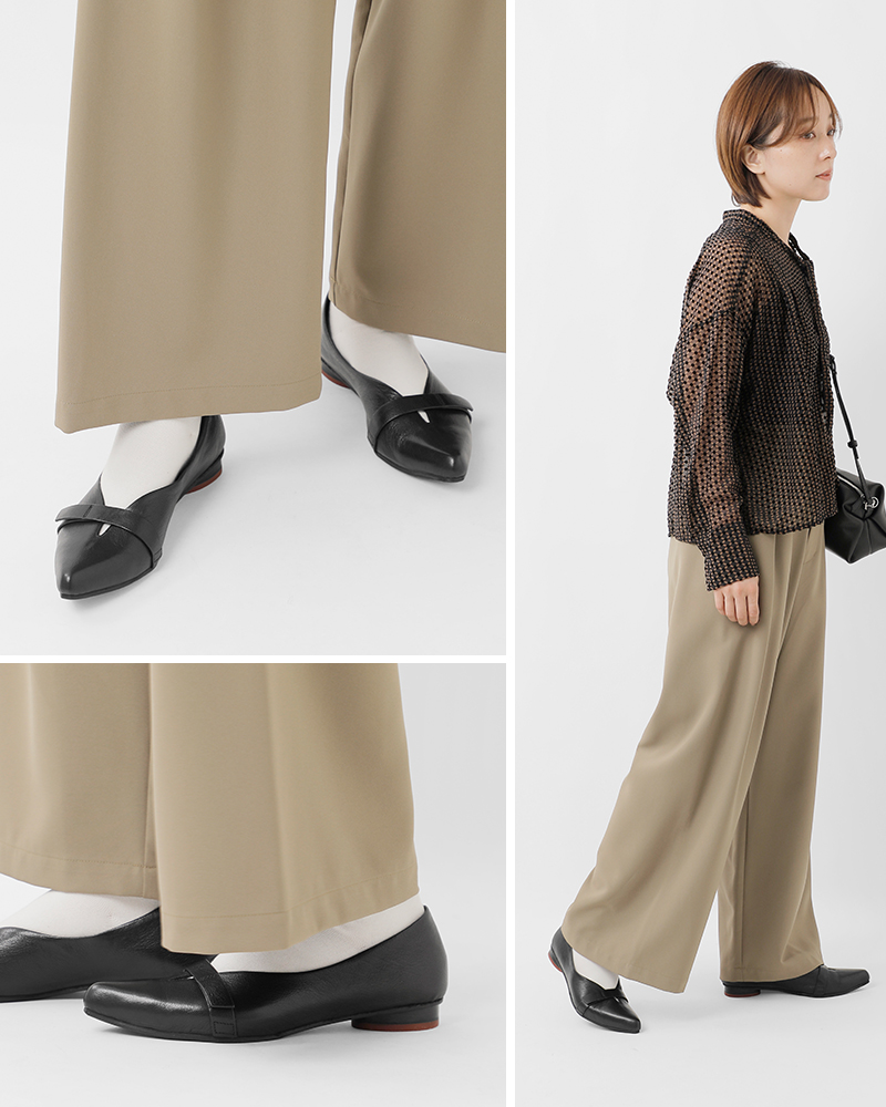 yuko imanishi+(ユウコイマニシプラス)パテントレザーカッティングベルトパンプス751116