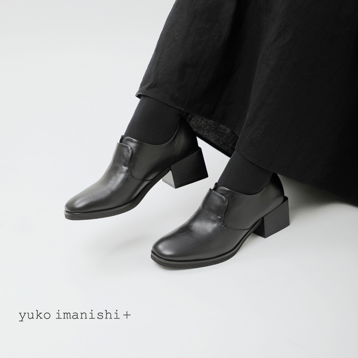 yuko imanishi+(ユウコイマニシプラス)レザーチャンキーヒールブーティ751121