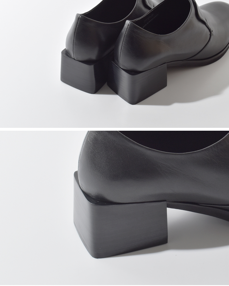 yuko imanishi+(ユウコイマニシプラス)レザーチャンキーヒールブーティ751121