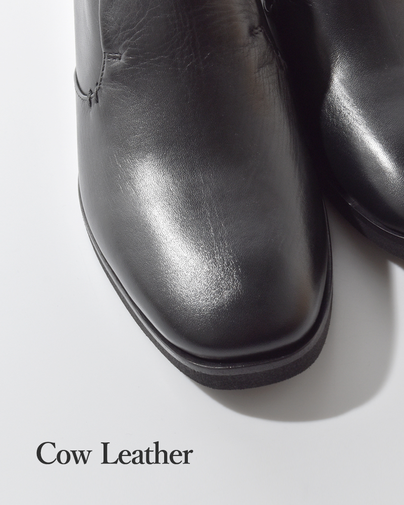 yuko imanishi+(ユウコイマニシプラス)レザーチャンキーヒールブーティ751121